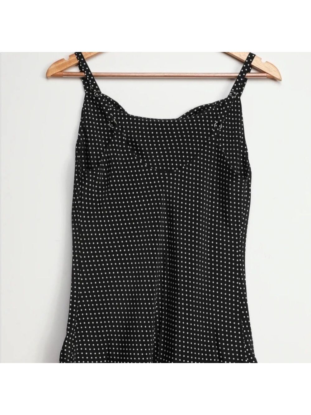 Lulus Polka Dot Cowl Neck Satin Tank Top - Picture 6 of 7
